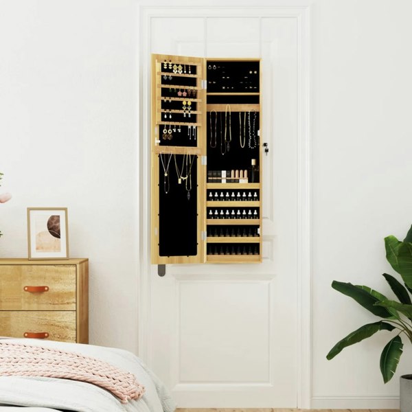 Berkfield Mirror Jewellery Cabinet Wall Mounted 30x8.5x106 cm