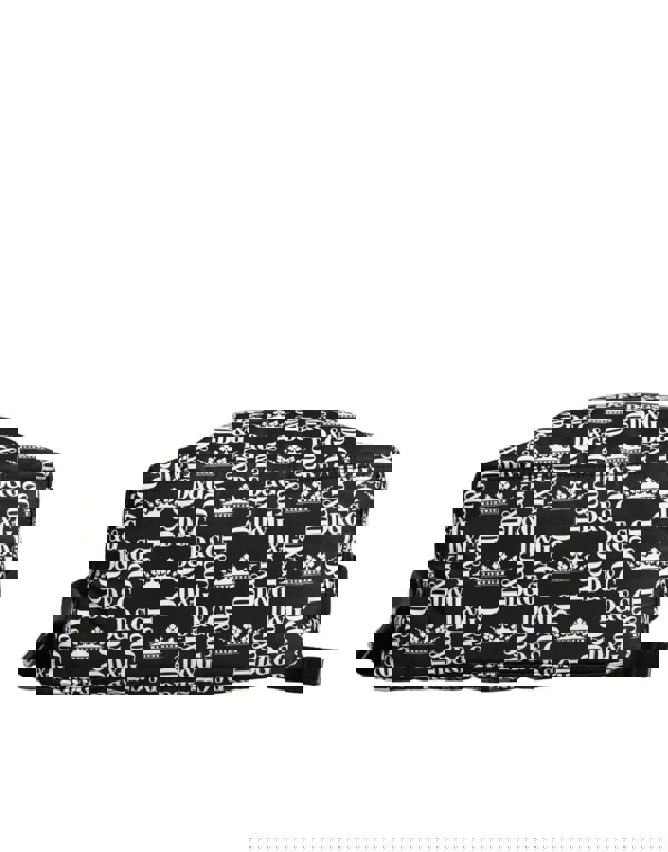 Crown Logo Nylon Backpack with Leather Accents