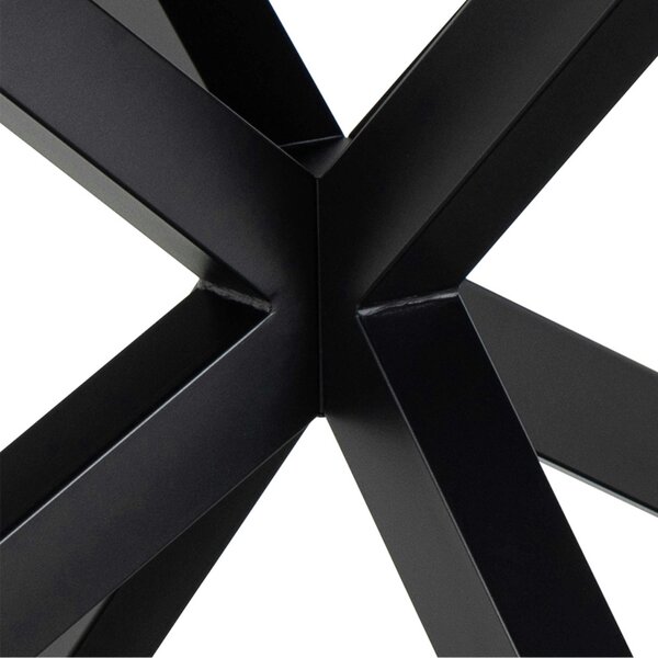 Wyld Haus Perth 168cm Grey Ceramic Extendable Dining Table Industrial Black Metal Legs