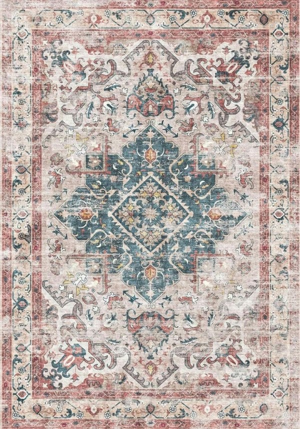 Ultra Soft Machine Washable Rug | Persian-Inspired | Buram