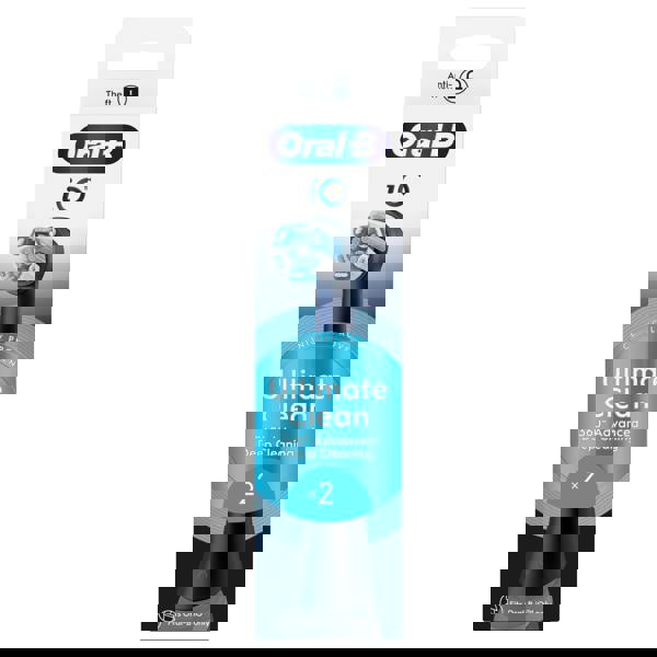 Oral-B iO Series Ultimate Clean Black, Original Brush Heads, CrissCross Bristles, 2