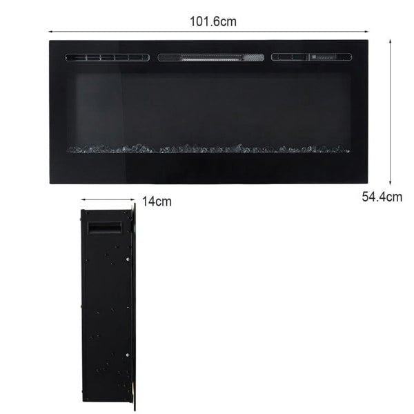 60 Inch Wall Mounted Fireplace Mirror-colour Fire with 12 Flame Colour Wall Mounted Fires Living and Home