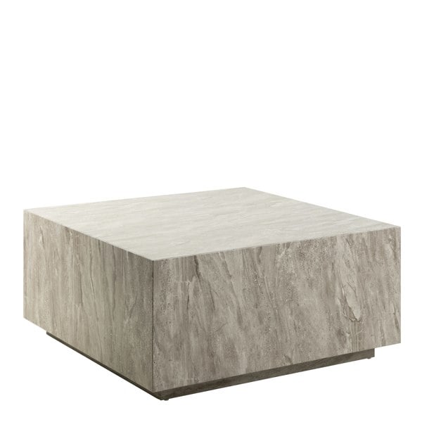 Furniture To Go Dice Square Coffee Table in Grey Marble 90x90x42cm