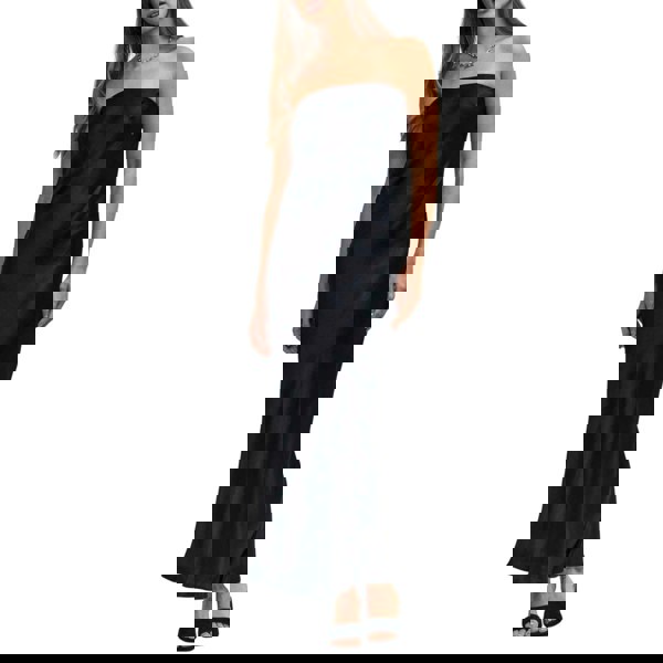 Nobody's Child Women's Madeline Satin Bandeau Midi Dress - Blue