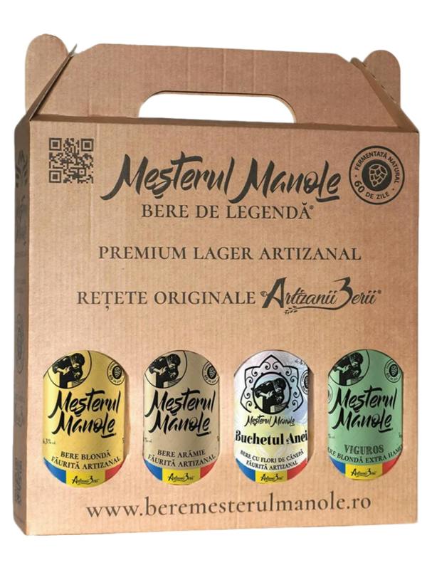 Mesterul Manole Premium Artisanal Lager Taste Pack / Gift set 3x500ml + 1x330ml