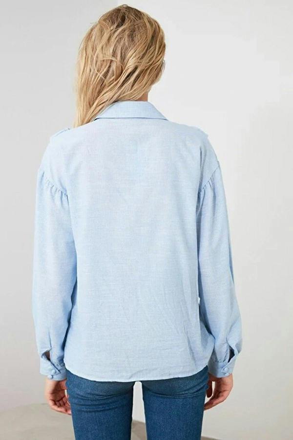 WOVCOR Ruffled Woven Shirt