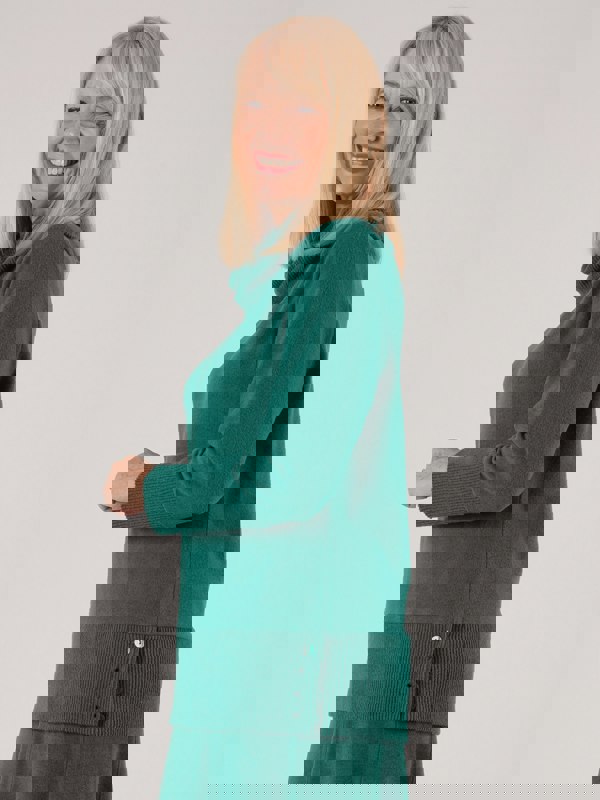 PennyPlain Rib Hem Cowl Tunic -  Dragonfly