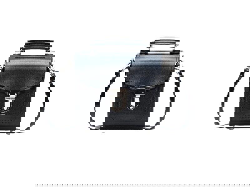 Zatchels Handmade Leather Sugarcube Handbag - Black