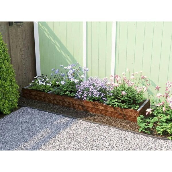 Dunster House Timber Effect Garden Bed Planter 2400mm x 600mm x 200mm