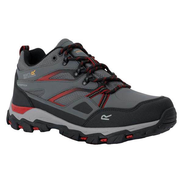 Regatta Mens Holcombe 3 Low Walking Boots - Briar/Rio Red - 
