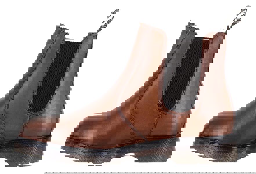 Frank James Nasbey Mens Classic Pull On Dealer Chelsea Leather Ankle Boots