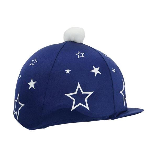 HyFashion Equestrian Super Starz Hat Cover - Navy/White - 
