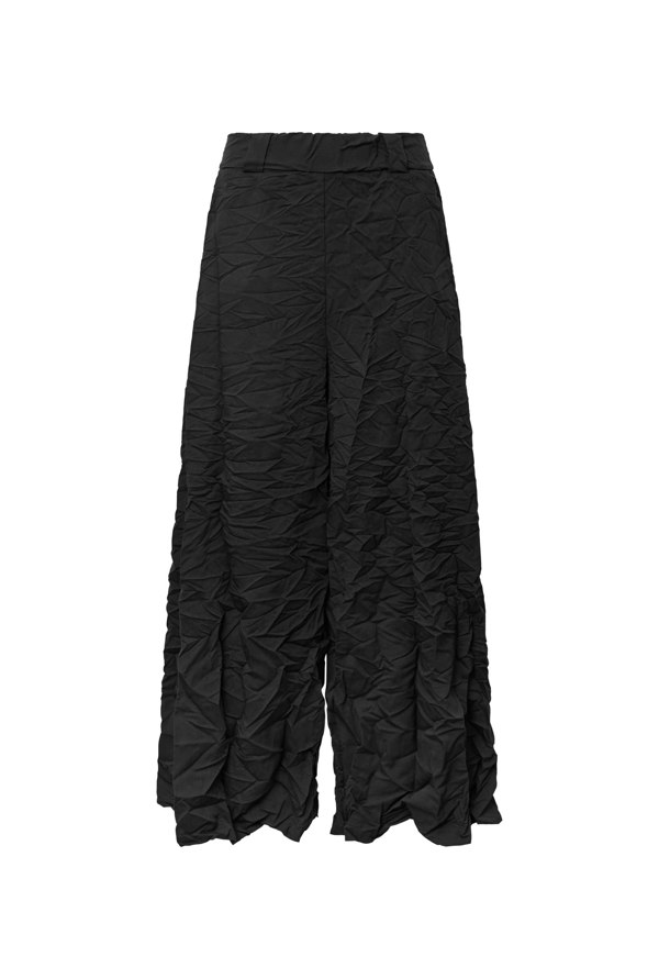 James Lakeland Crinkled Black Trousers