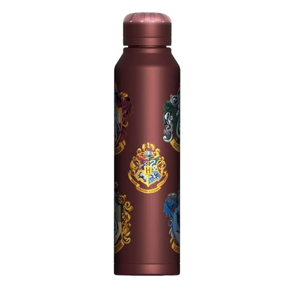 Harry Potter Crest Metal Water Bottle Set - Maroon/Gold/Silver