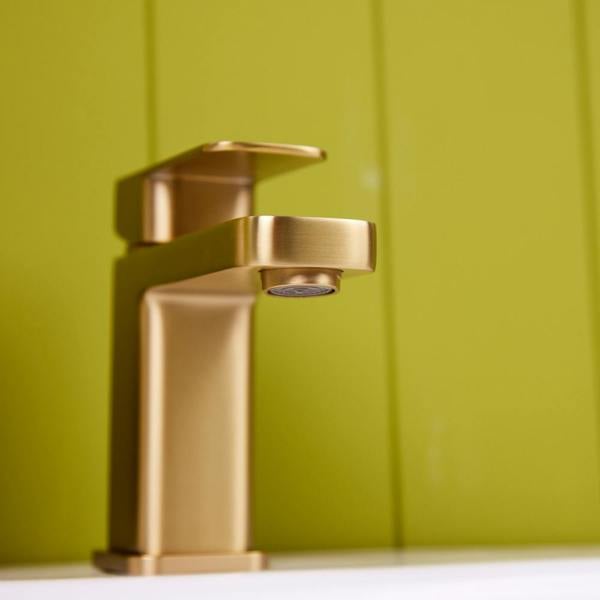 Flode Glan | Mono Basin Mixer Tap | Brushed Brass
