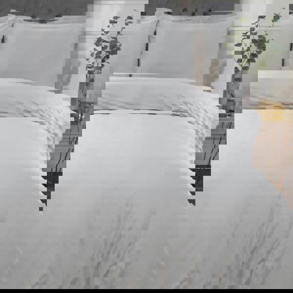 Smart Living Luxury Soft & Elegant Matte Velvet Duvet Cover Set with Pillowcases - Silver