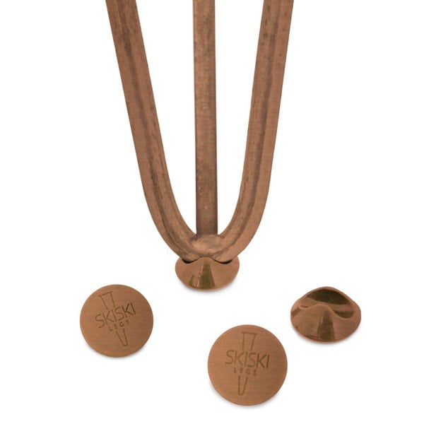 SkiSki 4 x 28" Hairpin Legs - 3 Prong - 12mm - Antique Copper
