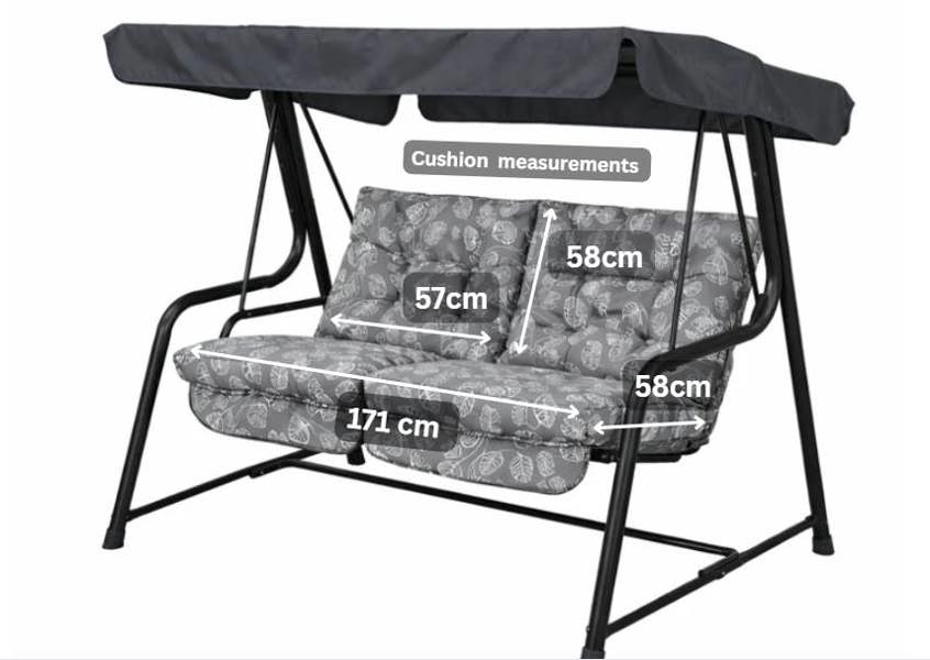 REPLACEMENT CUSHION ONLY Vienna Deluxe 2 Seater Garden Hammock (Pattern options available) The Garden Furniture Shop