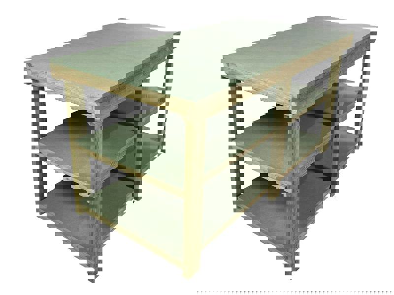 Arbor Garden Solutions Wooden UniMDF Top Workbench Depth-4ft With Double Shelf