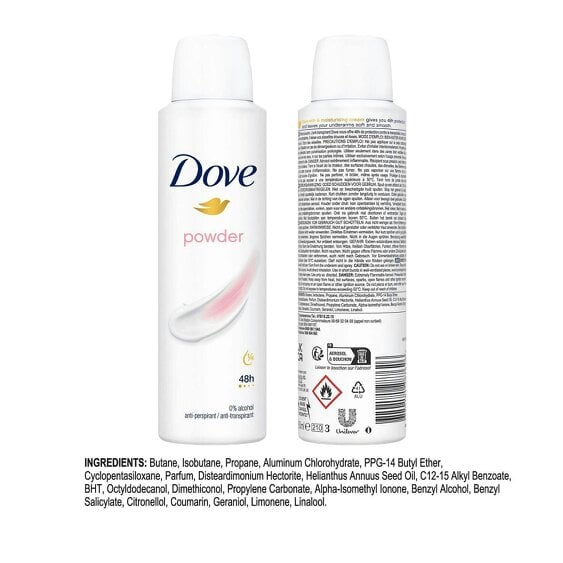 Dove Powder Anti-Perspirant with 48H Sweat Protection Deo for Women, 24x150ml