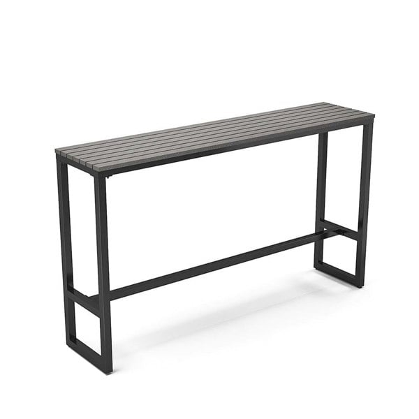 Garden Grey Dining High Table with Metal Legs Garden Dining Tables Living and Home