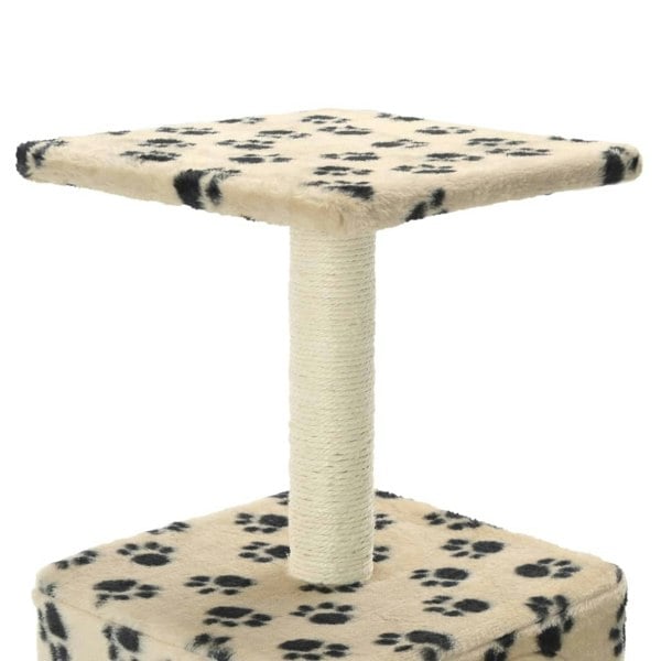 Berkfield Cat Tree with Sisal Scratching Post 55 cm Beige Paw Print
