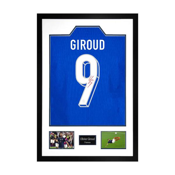 Olivier Giroud Signed France Shirt Premium Frame