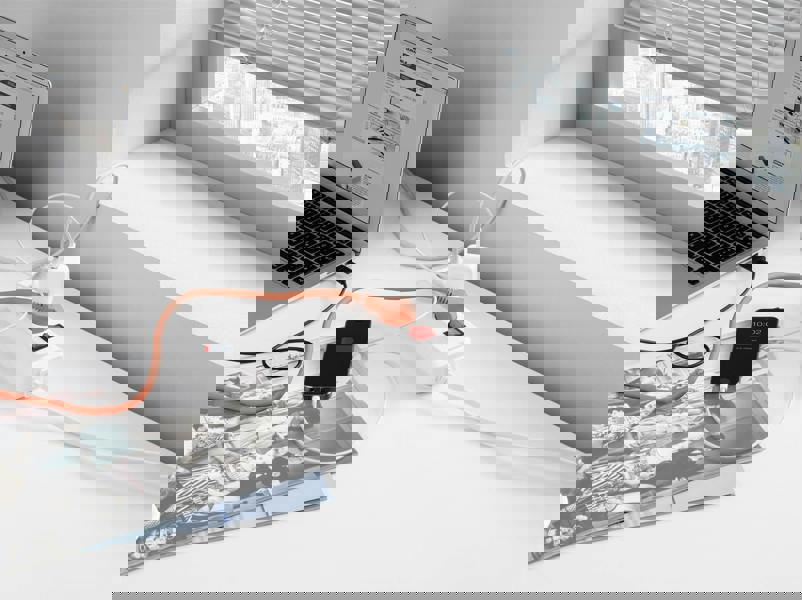 Durable CAVOLINE Cable Management Box Organiser Wire Tidy | Small | Grey