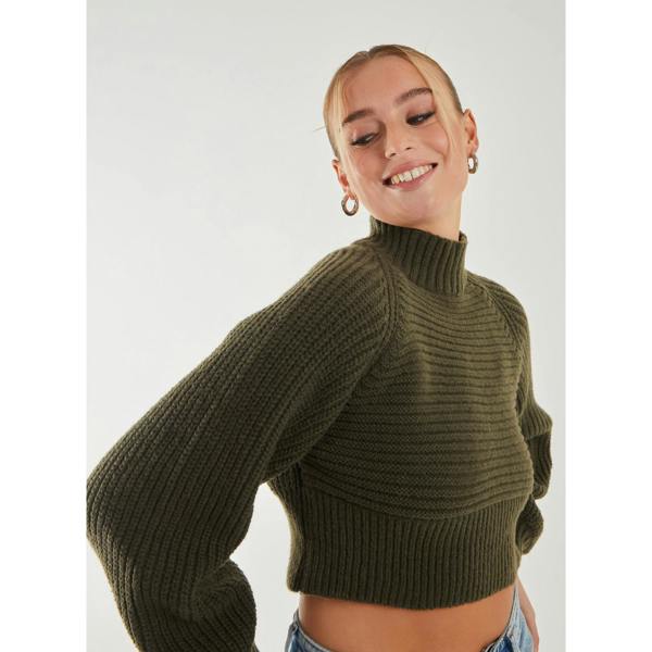 Pink Vanilla High Neck Knitted Jumper