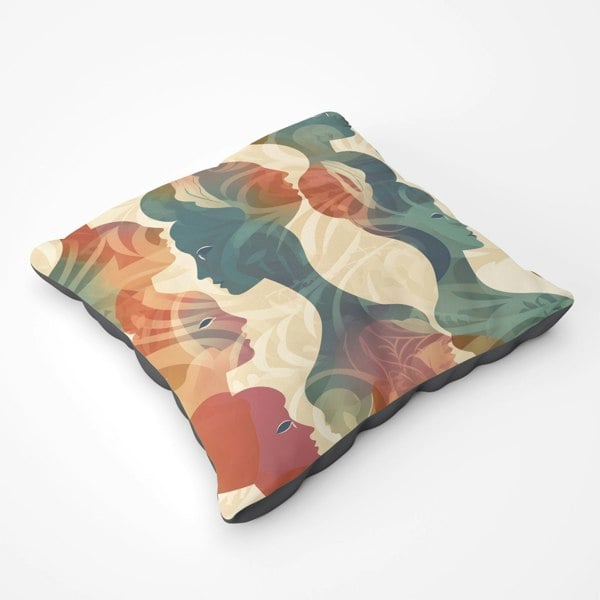 Warren Reed Coloured Silhouette Floor Cushion