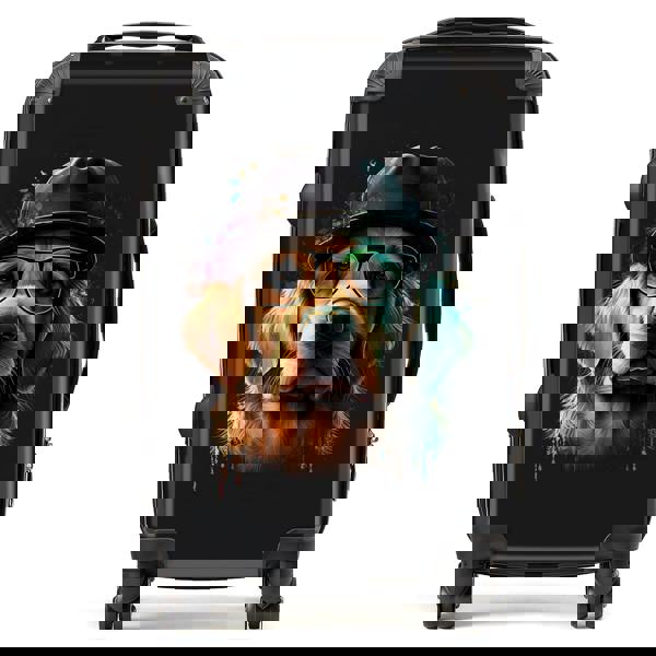 Warren Reed Golden Retriever Dog Splashart Suitcase