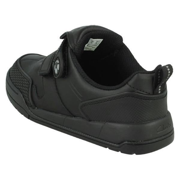 Clarks Boys Clarks Fold-Over Tongue School Shoes Laser Track K