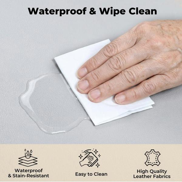 Dekko Soft Play Set 5Pc PU Leather Foam Blocks Baby Climbing Sliding Indoor Grey