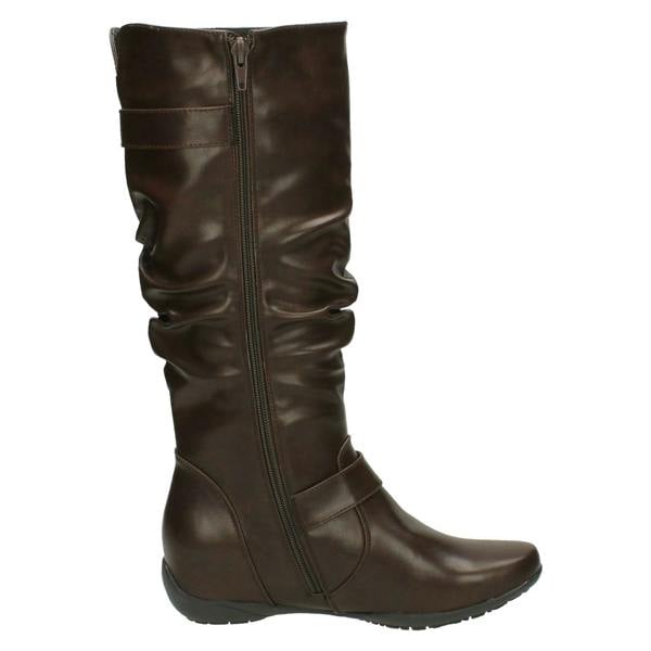 Down to Earth Ladies Down To Earth Flat High Leg Rouched Boots