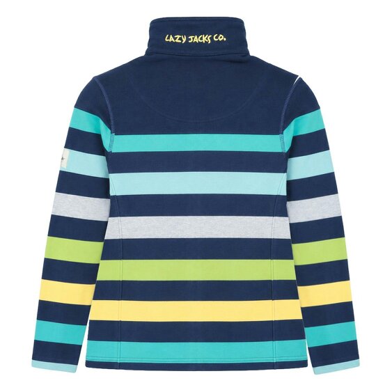 Lazy Jacks LJ32 - Full Zip Striped Sweatshirt - Twilight Pistachio