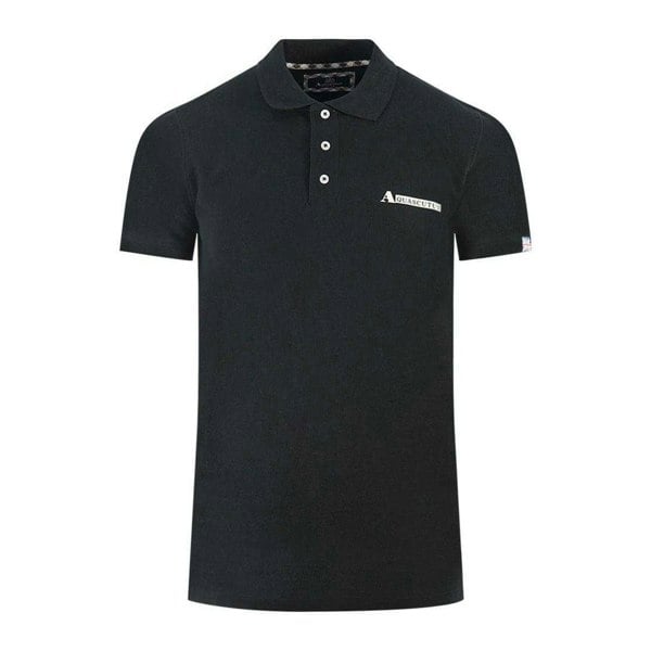 Aquascutum Unisex Adult Boxed Logo Polo Shirt - Black