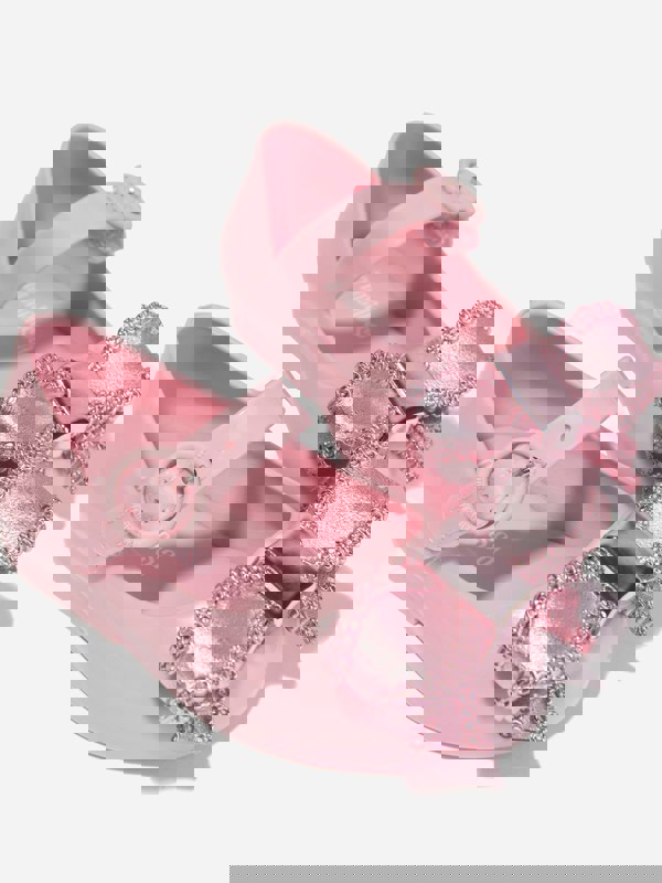 Mini Melissa Girls Mini Sweet Love Bow Jelly Ballerinas in Pink