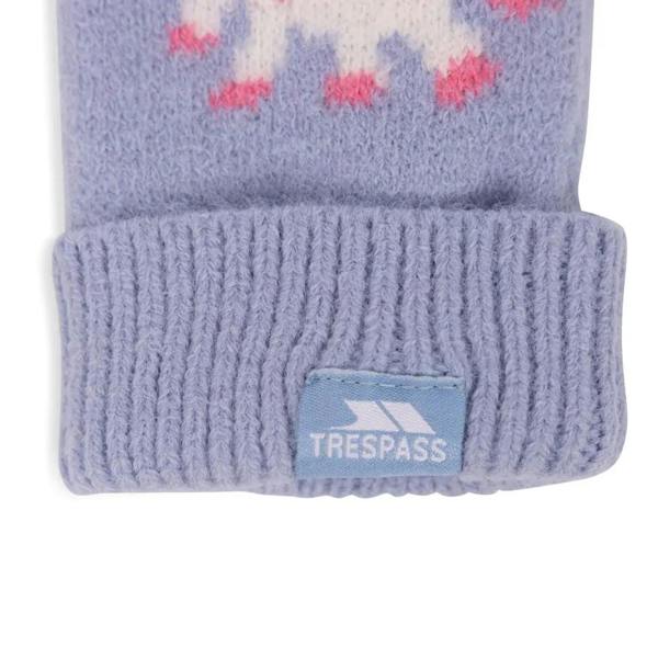 Trespass Danica Knitted Unicorn Winter Gloves - Light Blue - 