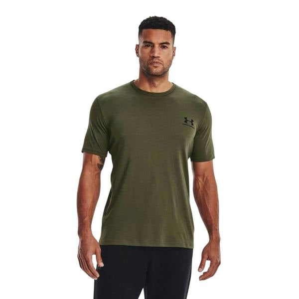 Under Armour Mens Sportstyle Chest Logo T-Shirt - Marine OD Green - 
