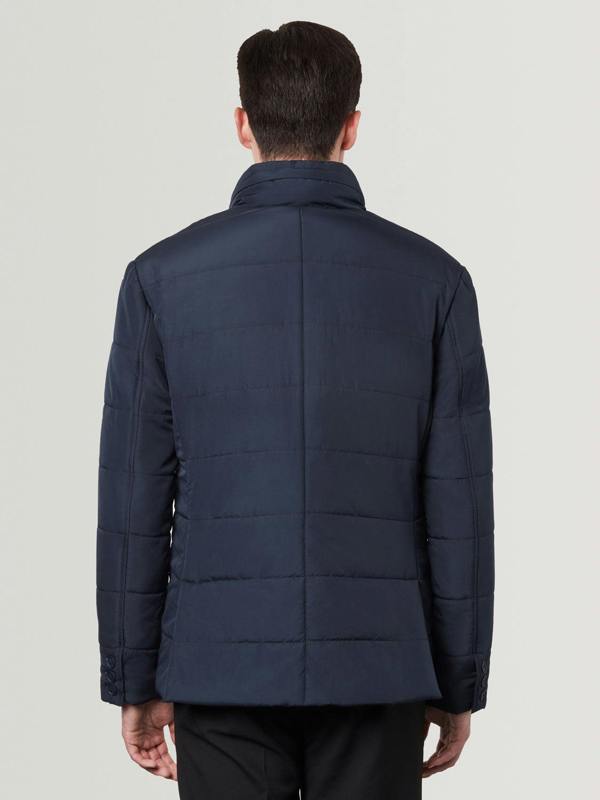 Puffer Suit Jacket - Navy