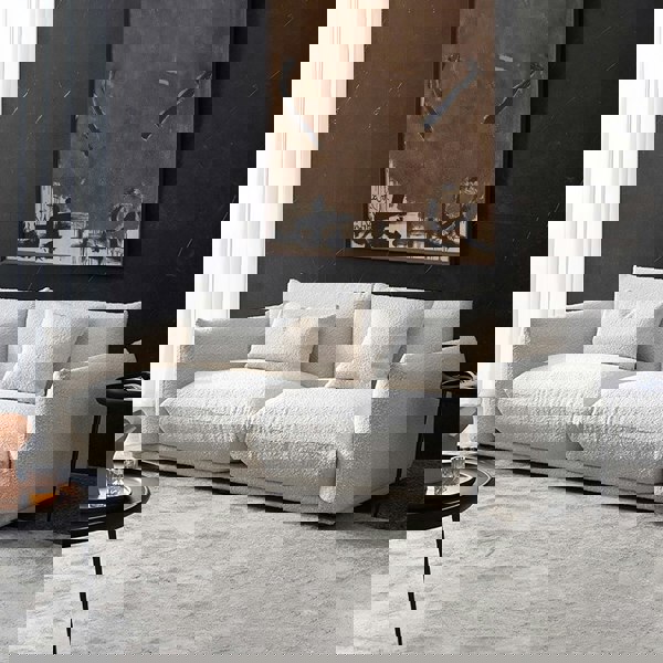 Isabella Two Seater, Three Seater Sofa, Boucle Or Velvet, White-Weilai Concept-Weilai Concept