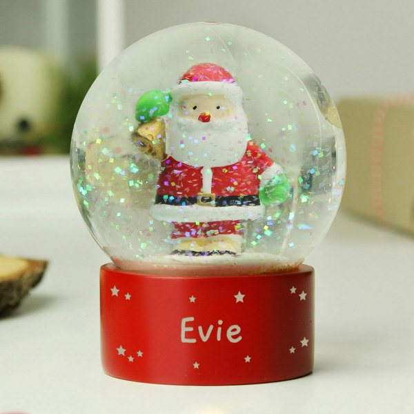 Personalised Memento Company Personalised Name Only Santa Snow Globe