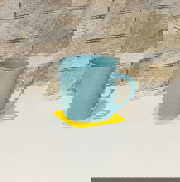 Aidapt 9cm Square Coasters Yellow Pk 4