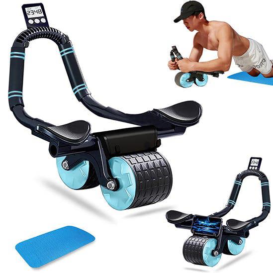 Dragodirect Abs Exercise Roller Wheel With Timer Automatic Rebound Elbow