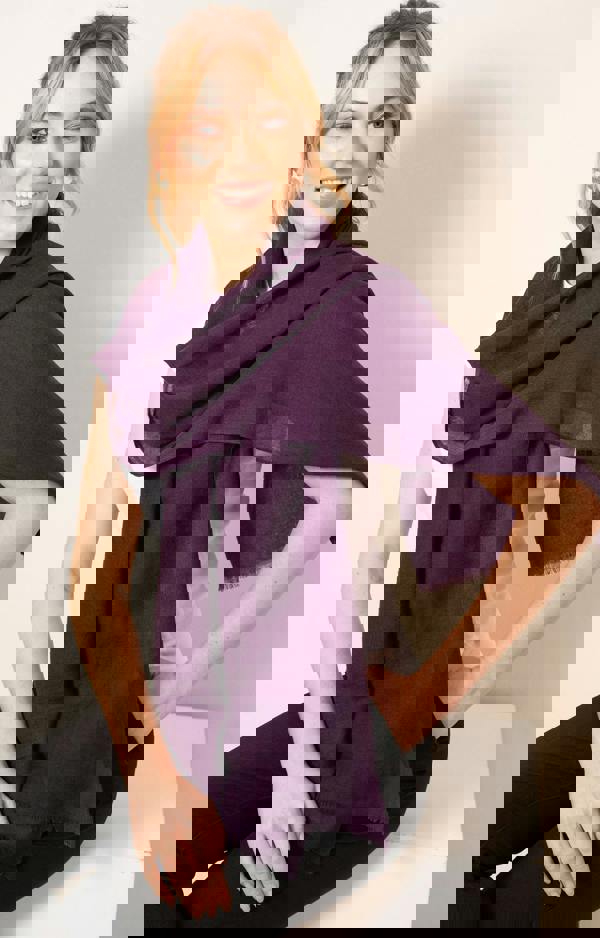 Alie Street London Aurielle Silk Wool Scarf - Imperial Purple