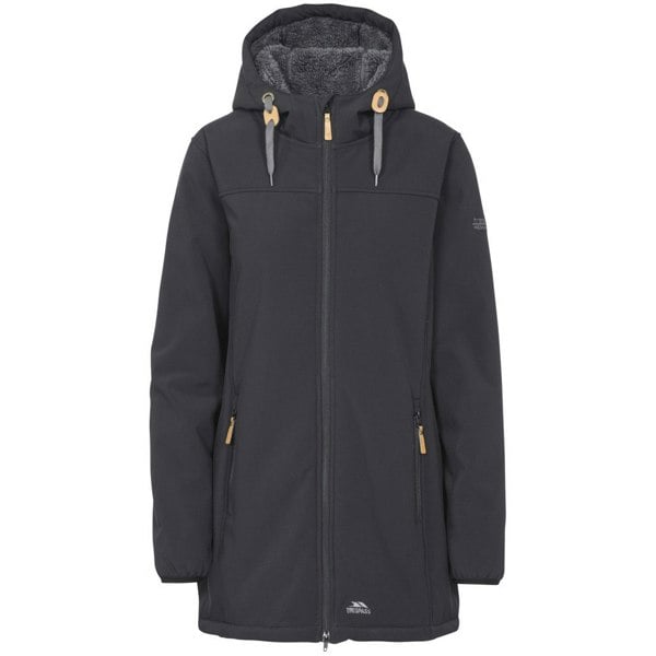 Trespass Women's Kristen Longer Length Hooded Waterproof Jacket - Black