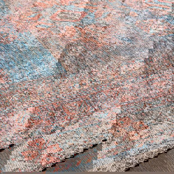 Livabliss Colin-Washable Brown Grey Blue Traditionnal Vintage Boho Rug