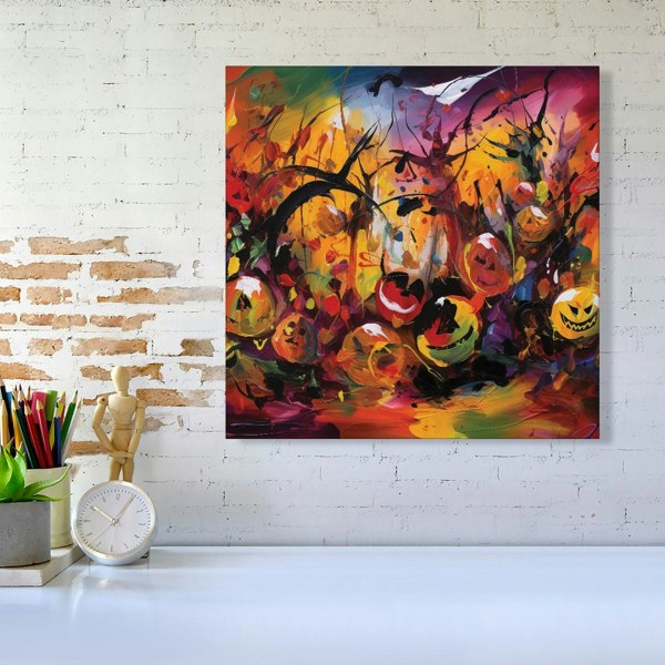 Warren Reed Abstract Halloween Painting Canvas