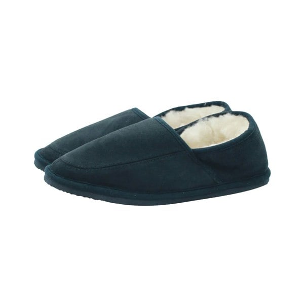 Eastern Counties Leather Mens Dominic Wool-blend Slippers - Navy