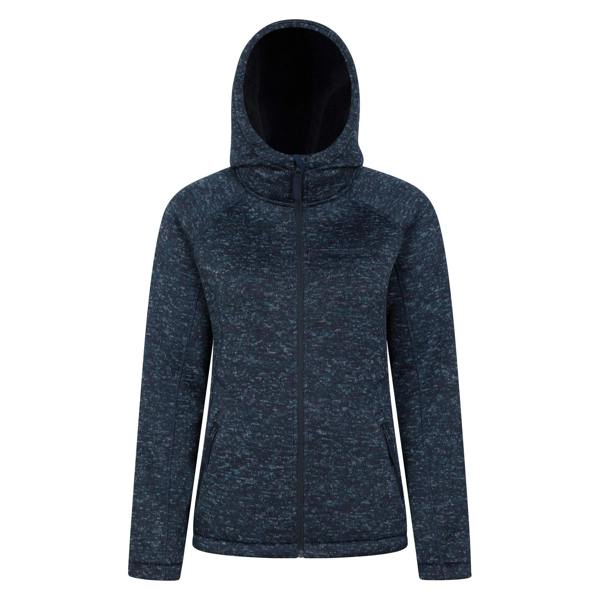 Mountain Warehouse Womens/Ladies Nevis Faux Fur Lined Full Zip Hoodie - Navy - 